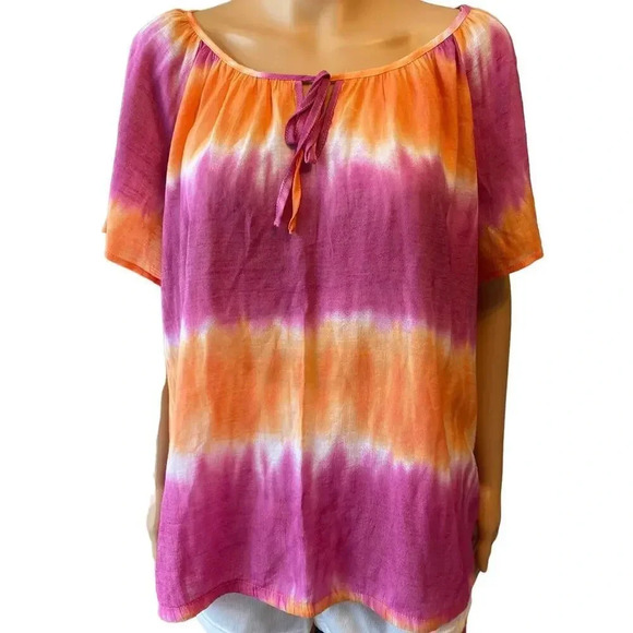 St. John's Bay Tops - St John’s Bay Multi color lightweight blouse women size PXL